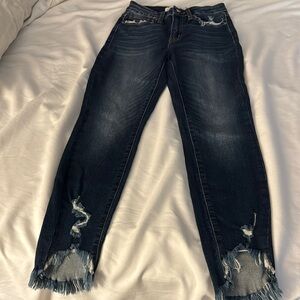 Distressed Black Jeans for Women